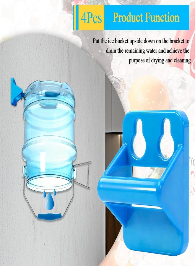 WFCYX 4 Pcs Multifunctional Ice Bucket Hanger Bracket, Ice Bucket Hook Holder, Fit for Saf-T-Ice Tote Drying Rack, W/Screws & Anchors, for Sanitary Drying, Cleaning, Convenient Storage - Image 5